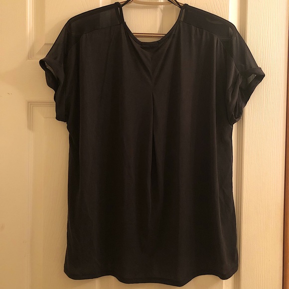 NWOT Sienna Sky Modal Blend Tee with Mesh Top Detail - Picture 3 of 9